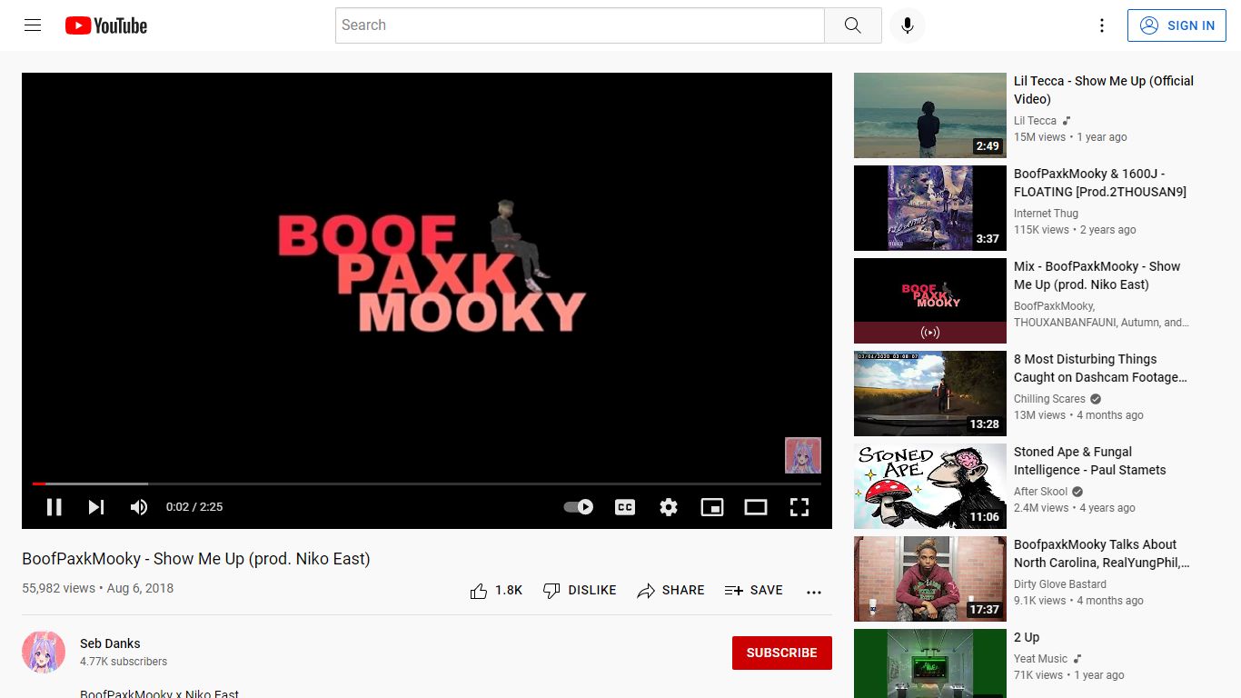 BoofPaxkMooky - Show Me Up (prod. Niko East) - YouTube